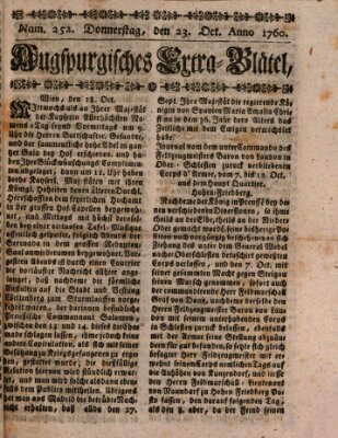 Augspurgische Ordinari-Post-Zeitung (Augsburger Postzeitung) Donnerstag 23. Oktober 1760