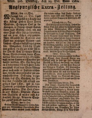 Augspurgische Ordinari-Post-Zeitung (Augsburger Postzeitung) Dienstag 23. Dezember 1760