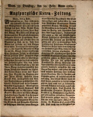 Augspurgische Ordinari-Post-Zeitung (Augsburger Postzeitung) Dienstag 10. Februar 1761