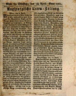 Augspurgische Ordinari-Post-Zeitung (Augsburger Postzeitung) Dienstag 14. April 1761