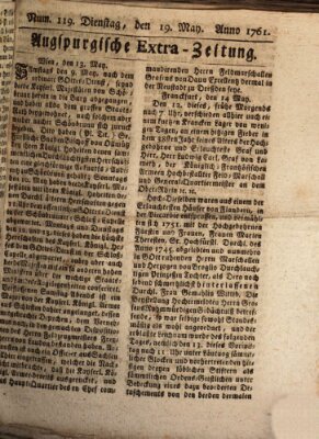 Augspurgische Ordinari-Post-Zeitung (Augsburger Postzeitung) Dienstag 19. Mai 1761