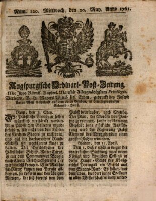 Augspurgische Ordinari-Post-Zeitung (Augsburger Postzeitung) Mittwoch 20. Mai 1761