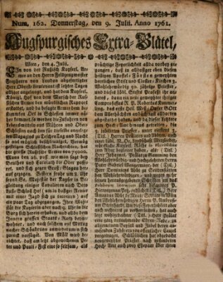 Augspurgische Ordinari-Post-Zeitung (Augsburger Postzeitung) Donnerstag 9. Juli 1761