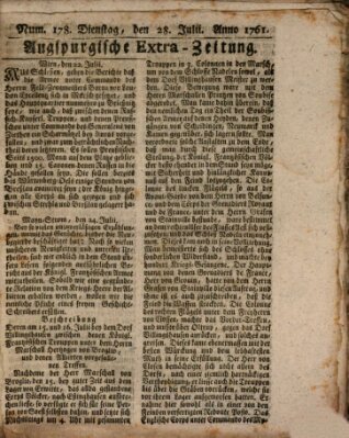 Augspurgische Ordinari-Post-Zeitung (Augsburger Postzeitung) Dienstag 28. Juli 1761