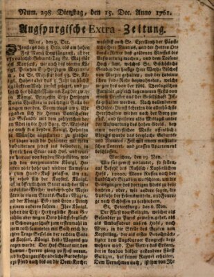 Augspurgische Ordinari-Post-Zeitung (Augsburger Postzeitung) Dienstag 15. Dezember 1761