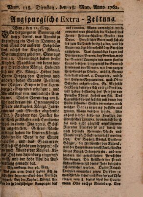 Augspurgische Ordinari-Post-Zeitung (Augsburger Postzeitung) Dienstag 18. Mai 1762