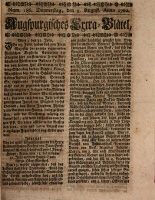 Augspurgische Ordinari-Post-Zeitung (Augsburger Postzeitung) Donnerstag 5. August 1762