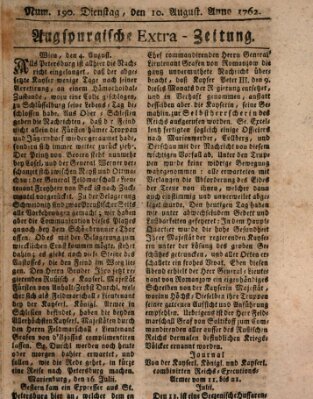 Augspurgische Ordinari-Post-Zeitung (Augsburger Postzeitung) Dienstag 10. August 1762