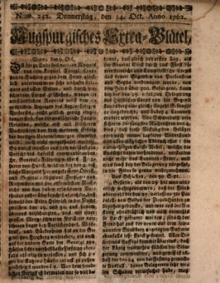 Augspurgische Ordinari-Post-Zeitung (Augsburger Postzeitung) Donnerstag 14. Oktober 1762