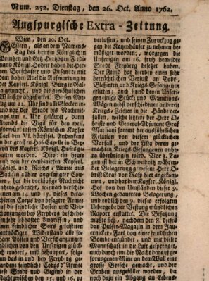 Augspurgische Ordinari-Post-Zeitung (Augsburger Postzeitung) Dienstag 26. Oktober 1762