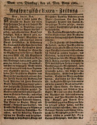 Augspurgische Ordinari-Post-Zeitung (Augsburger Postzeitung) Dienstag 16. November 1762