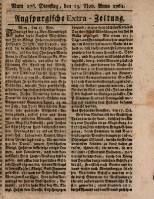 Augspurgische Ordinari-Post-Zeitung (Augsburger Postzeitung) Dienstag 23. November 1762