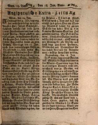 Augspurgische Ordinari-Post-Zeitung (Augsburger Postzeitung) Dienstag 18. Januar 1763