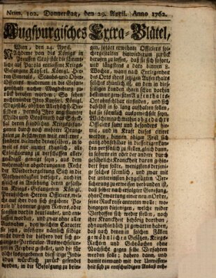 Augspurgische Ordinari-Post-Zeitung (Augsburger Postzeitung) Freitag 29. April 1763