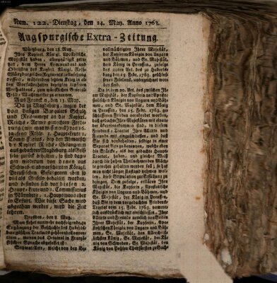 Augspurgische Ordinari-Post-Zeitung (Augsburger Postzeitung) Dienstag 24. Mai 1763