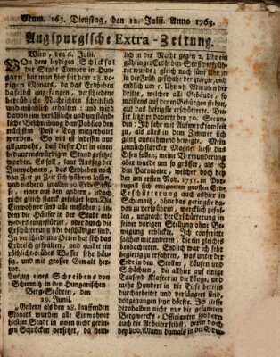 Augspurgische Ordinari-Post-Zeitung (Augsburger Postzeitung) Dienstag 12. Juli 1763