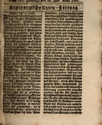 Augspurgische Ordinari-Post-Zeitung (Augsburger Postzeitung) Dienstag 19. Juli 1763