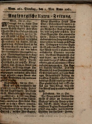 Augspurgische Ordinari-Post-Zeitung (Augsburger Postzeitung) Dienstag 1. November 1763