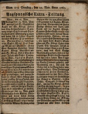 Augspurgische Ordinari-Post-Zeitung (Augsburger Postzeitung) Dienstag 22. November 1763