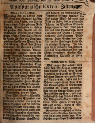 Augspurgische Ordinari-Post-Zeitung (Augsburger Postzeitung) Dienstag 19. November 1765