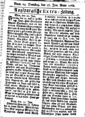 Augspurgische Ordinari-Post-Zeitung (Augsburger Postzeitung) Dienstag 28. Januar 1766