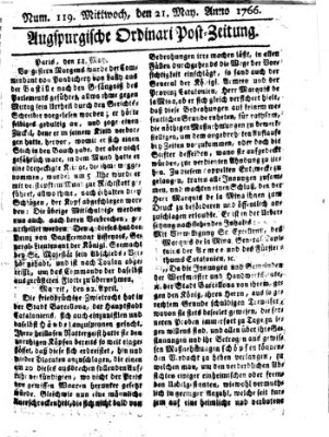 Augspurgische Ordinari-Post-Zeitung (Augsburger Postzeitung) Mittwoch 21. Mai 1766