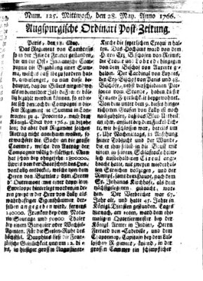 Augspurgische Ordinari-Post-Zeitung (Augsburger Postzeitung) Mittwoch 28. Mai 1766