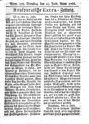 Augspurgische Ordinari-Post-Zeitung (Augsburger Postzeitung) Dienstag 29. Juli 1766