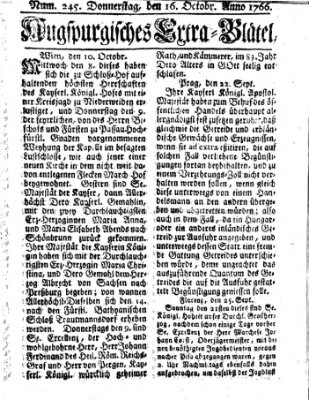 Augspurgische Ordinari-Post-Zeitung (Augsburger Postzeitung) Donnerstag 16. Oktober 1766