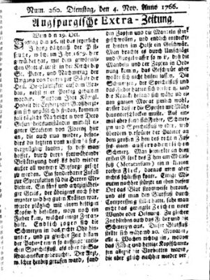 Augspurgische Ordinari-Post-Zeitung (Augsburger Postzeitung) Dienstag 4. November 1766