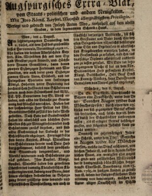 Augsburgische Ordinari Postzeitung von Staats-, gelehrten, historisch- u. ökonomischen Neuigkeiten (Augsburger Postzeitung) Donnerstag 9. August 1770