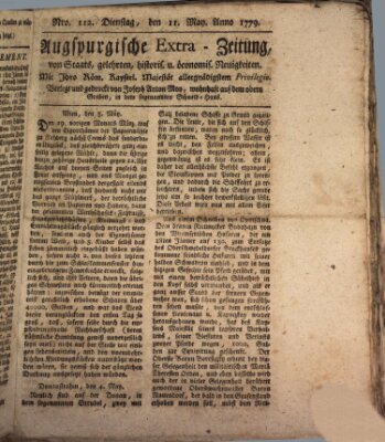 Augsburgische Ordinari Postzeitung von Staats-, gelehrten, historisch- u. ökonomischen Neuigkeiten (Augsburger Postzeitung) Dienstag 11. Mai 1779