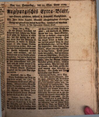 Augsburgische Ordinari Postzeitung von Staats-, gelehrten, historisch- u. ökonomischen Neuigkeiten (Augsburger Postzeitung) Donnerstag 20. Mai 1779