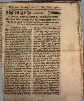 Augsburgische Ordinari Postzeitung von Staats-, gelehrten, historisch- u. ökonomischen Neuigkeiten (Augsburger Postzeitung) Dienstag 25. Mai 1779