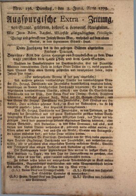 Augsburgische Ordinari Postzeitung von Staats-, gelehrten, historisch- u. ökonomischen Neuigkeiten (Augsburger Postzeitung) Dienstag 8. Juni 1779