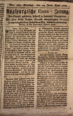 Augsburgische Ordinari Postzeitung von Staats-, gelehrten, historisch- u. ökonomischen Neuigkeiten (Augsburger Postzeitung) Dienstag 15. Juni 1779