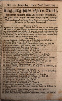 Augsburgische Ordinari Postzeitung von Staats-, gelehrten, historisch- u. ökonomischen Neuigkeiten (Augsburger Postzeitung) Donnerstag 8. Juli 1779