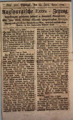 Augsburgische Ordinari Postzeitung von Staats-, gelehrten, historisch- u. ökonomischen Neuigkeiten (Augsburger Postzeitung) Dienstag 20. Juli 1779