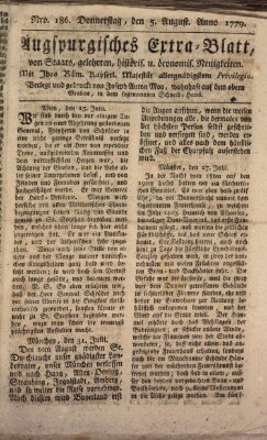 Augsburgische Ordinari Postzeitung von Staats-, gelehrten, historisch- u. ökonomischen Neuigkeiten (Augsburger Postzeitung) Donnerstag 5. August 1779