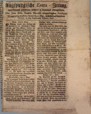 Augsburgische Ordinari Postzeitung von Staats-, gelehrten, historisch- u. ökonomischen Neuigkeiten (Augsburger Postzeitung) Dienstag 14. September 1779