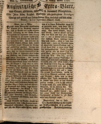 Augsburgische Ordinari Postzeitung von Staats-, gelehrten, historisch- u. ökonomischen Neuigkeiten (Augsburger Postzeitung) Donnerstag 9. März 1780