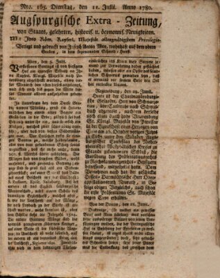 Augsburgische Ordinari Postzeitung von Staats-, gelehrten, historisch- u. ökonomischen Neuigkeiten (Augsburger Postzeitung) Dienstag 11. Juli 1780