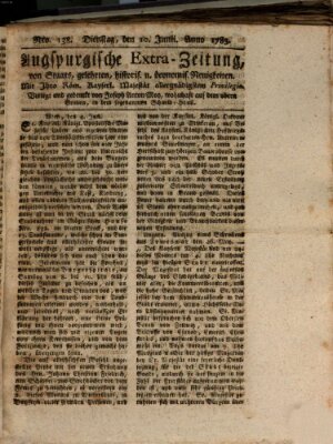 Augsburgische Ordinari Postzeitung von Staats-, gelehrten, historisch- u. ökonomischen Neuigkeiten (Augsburger Postzeitung) Dienstag 10. Juni 1783