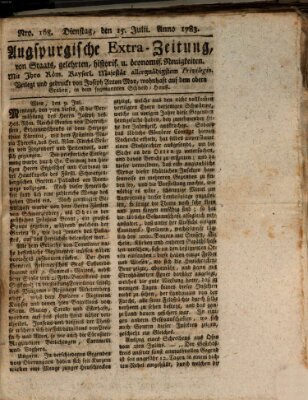 Augsburgische Ordinari Postzeitung von Staats-, gelehrten, historisch- u. ökonomischen Neuigkeiten (Augsburger Postzeitung) Dienstag 15. Juli 1783