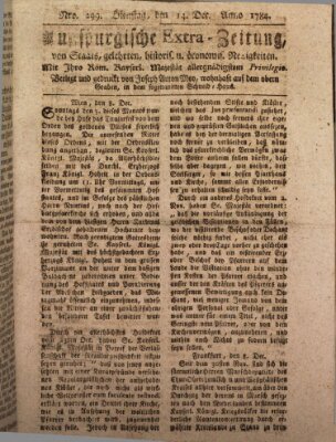 Augsburgische Ordinari Postzeitung von Staats-, gelehrten, historisch- u. ökonomischen Neuigkeiten (Augsburger Postzeitung) Dienstag 14. Dezember 1784