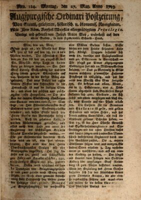 Augsburgische Ordinari Postzeitung von Staats-, gelehrten, historisch- u. ökonomischen Neuigkeiten (Augsburger Postzeitung) Montag 27. Mai 1793