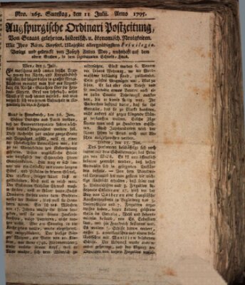 Augsburgische Ordinari Postzeitung von Staats-, gelehrten, historisch- u. ökonomischen Neuigkeiten (Augsburger Postzeitung) Samstag 11. Juli 1795