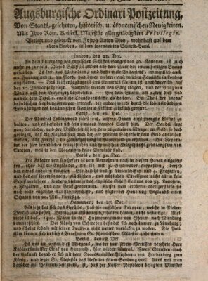 Augsburgische Ordinari Postzeitung von Staats-, gelehrten, historisch- u. ökonomischen Neuigkeiten (Augsburger Postzeitung) Donnerstag 9. Januar 1806