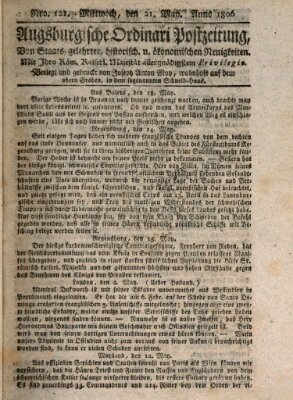 Augsburgische Ordinari Postzeitung von Staats-, gelehrten, historisch- u. ökonomischen Neuigkeiten (Augsburger Postzeitung) Mittwoch 21. Mai 1806