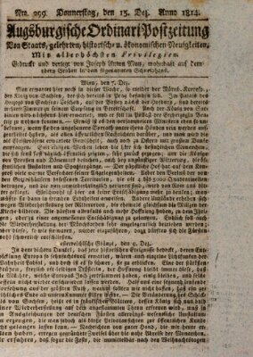 Augsburgische Ordinari Postzeitung von Staats-, gelehrten, historisch- u. ökonomischen Neuigkeiten (Augsburger Postzeitung) Donnerstag 15. Dezember 1814